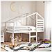 Letto a Soppalco con Tetto Bianco 90x200 cm in Legno di Pino - Foto miniatura 2