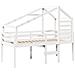 Letto a Soppalco con Tetto Bianco 90x200 cm in Legno di Pino - Foto miniatura 3