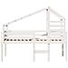 Letto a Soppalco con Tetto Bianco 90x200 cm in Legno di Pino - Foto miniatura 4