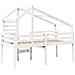 Letto a Soppalco con Tetto Bianco 90x200 cm in Legno di Pino - Foto miniatura 6