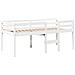 Letto a Soppalco con Tetto Bianco 90x200 cm in Legno di Pino - Foto miniatura 7