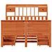 Letto Libreria senza Materasso Marrone Cera 140x200 cm in Pino - Foto miniatura 4