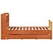 Letto Libreria senza Materasso Marrone Cera 140x200 cm in Pino - Foto miniatura 5
