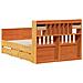Letto Libreria senza Materasso Marrone Cera 140x200 cm in Pino - Foto miniatura 6