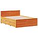 Letto Libreria senza Materasso Marrone Cera 140x200 cm in Pino - Foto miniatura 8