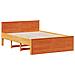 Letto Libreria senza Materasso Marrone Cera 140x200 cm in Pino - Foto miniatura 9