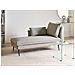 Chaise Longue Versione Destra Yerres Tessuto Grigio - Foto miniatura 1