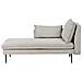Chaise Longue Versione Destra Yerres Tessuto Grigio - Foto miniatura 3