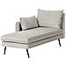 Chaise Longue Versione Destra Yerres Tessuto Grigio - Foto miniatura 4