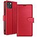 Custodia A Portafoglio Per Iphone 13 Con Supporto E Linguetta Magnetica, Rosso - Foto miniatura 1