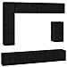 Set mobile TV 8 pcs Rovere Nero Legno multistrato - Foto miniatura 1
