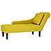 Sdraio con Cuscino e Bracciolo Destro in Velluto Giallo - Foto miniatura 1