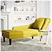 Sdraio con Cuscino e Bracciolo Destro in Velluto Giallo - Foto miniatura 3