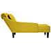 Sdraio con Cuscino e Bracciolo Destro in Velluto Giallo - Foto miniatura 5