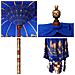 Parasol Balinese Blu (210-220) x 260 cm Cotone e legno massello - Foto miniatura 7