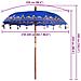 Parasol Balinese Blu (210-220) x 260 cm Cotone e legno massello - Foto miniatura 8