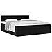 Struttura Letto Pouf con Materasso Nero 200x200 cm in Velluto - Foto miniatura 5