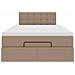 Pouf Letto con Materassi e LED Cappuccino 120x190 cm Similpelle - Foto miniatura 8