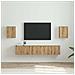 Mobile TV da parete 2 pcs Rovere Artigianale 30 x 31 x 40 cm - Foto miniatura 2