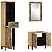 Set Mobili da Bagno 3pz in Legno Massello di Mango - Foto miniatura 2