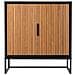 Credenza Con 2 Ante In Legno E Metallo Nero 80x39,5x89 - Foto miniatura 2