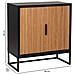 Credenza Con 2 Ante In Legno E Metallo Nero 80x39,5x89 - Foto miniatura 3