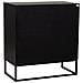 Credenza Con 2 Ante In Legno E Metallo Nero 80x39,5x89 - Foto miniatura 4