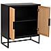 Credenza Con 2 Ante In Legno E Metallo Nero 80x39,5x89 - Foto miniatura 5
