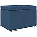 Pouf Blu 61 x 41 x 40 cm Tessuto e Legno Ingegnerizzato - Foto miniatura 1