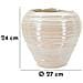 Vaso Perly Round In Ceramica Perlata Con Decoro A Conchiglia - Foto miniatura 7
