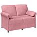 Divano a 2 Posti Rosa 138 x 83 x 95 cm Velluto - Foto miniatura 1