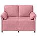 Divano a 2 Posti Rosa 138 x 83 x 95 cm Velluto - Foto miniatura 3