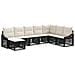 Set Divano da Giardino 8 pcs Nero polyrattan - Foto miniatura 1