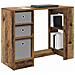 Scrivania Legno vecchio 100 x 40 x 75 cm Legno multistrato - Foto miniatura 3