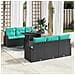 Set Divano da Giardino 7 pz Nero Rattan in Polipropilene - Foto miniatura 8