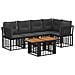 Set Divano da Giardino 6 pz Nero e Grigio scuro polyrattan - Foto miniatura 1