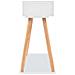 Tavolo Consolle In Legno Di Pino Massello 80x30x72 Cm Bianco - Foto miniatura 4