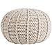 Pouf Poggiapiedi In Tessuto Beige 50 X 35 Cm Conrad Ii - Foto miniatura 18