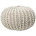 Pouf Poggiapiedi In Tessuto Beige 50 X 35 Cm Conrad Ii - Foto miniatura 26