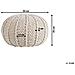 Pouf Poggiapiedi In Tessuto Beige 50 X 35 Cm Conrad Ii - Foto miniatura 22