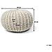 Pouf Poggiapiedi In Tessuto Beige 50 X 35 Cm Conrad Ii - Foto miniatura 11