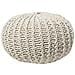 Pouf Poggiapiedi In Tessuto Beige 50 X 35 Cm Conrad Ii - Foto miniatura 14