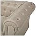 Divano Vintage A 3 Posti In Tessuto Beige Chesterfield Grande - Foto miniatura 11