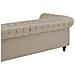 Divano Vintage A 3 Posti In Tessuto Beige Chesterfield Grande - Foto miniatura 14