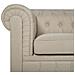 Divano Vintage A 3 Posti In Tessuto Beige Chesterfield Grande - Foto miniatura 16