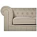 Divano Vintage A 3 Posti In Tessuto Beige Chesterfield Grande - Foto miniatura 10