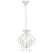 Lampadario Con Perle Bianco Rotondo E14 - Foto miniatura 6