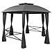 Gazebo Padiglione Da Giardino Con Tende Esagonale 360x265 Cm - Foto miniatura 3