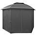 Gazebo Padiglione Da Giardino Con Tende Esagonale 360x265 Cm - Foto miniatura 4
