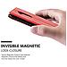 Custodia Compatibile Con Honor 6c In Rosso Mela - Coperchio Protettiva Con Chiusura Magnetica, Funzione Stand E Tasca Per Le Carte - Foto miniatura 3